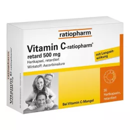 VITAMIN C-RATIOPHARM retard 500 mg kapsulas, 30 gab