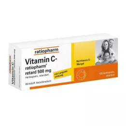 VITAMIN C-RATIOPHARM retard 500 mg kapsulas, 100 gab