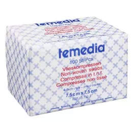 VLIESKOMPRESSEN 7,5x7,5 cm nesterils 4 slāņu, 100 gab