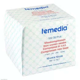 VLIESKOMPRESSEN 10x10 cm nesterils 4 slāņu, 100 gab