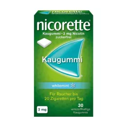 NICORETTE Košļājamā gumija 2 mg baltmētras, 30 gab