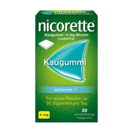 NICORETTE Košļājamā gumija 4 mg baltmētras, 30 gab