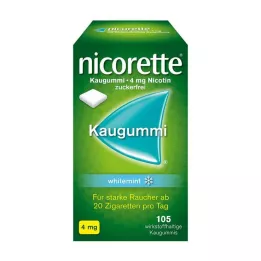 NICORETTE Košļājamā gumija 4 mg baltmētras, 105 gab