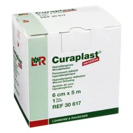 CURAPLAST Brūču pārsējs jutīgs 6 cmx5 m, 1 gab