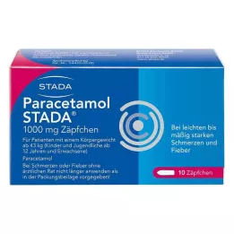 PARACETAMOL STADA 1000 mg svecītes, 10 gab