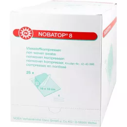 NOBATOP 8 kompreses 10x10 cm sterilas, 25X5 gab