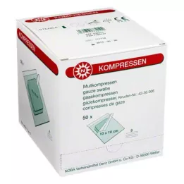 MULLKOMPRESSEN 10x10 cm sterils 8-kārtīgs, 50X2 gab