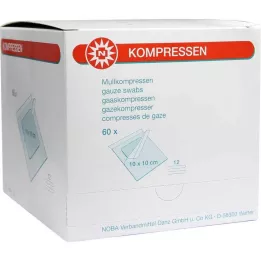 MULLKOMPRESSEN 10x10 cm sterils 12 virzienu, 60 gab