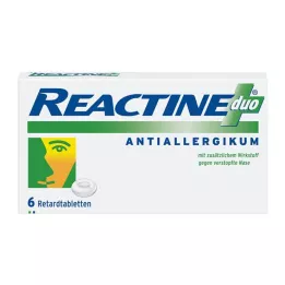 REACTINE duo ilgstošās darbības tabletes, 6 gab
