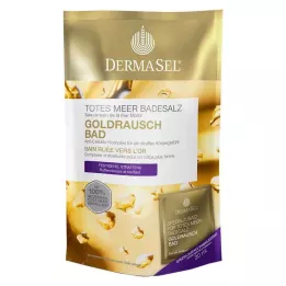 DERMASEL Nāves jūras vannas sāls + zelts EKSKLUZĪVS, 1 lpp