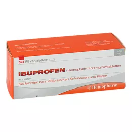 IBUPROFEN Hemopharm 400 mg apvalkotās tabletes, 50 gab