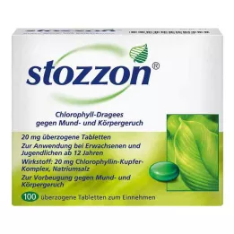 STOZZON Tabletes ar hlorofila pārklājumu, 100 gab
