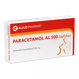 PARACETAMOL AL 500 svecītes, 10 gab