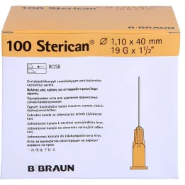 STERICAN Kanulas 19 Gx1 1/2 1,1x40 mm SB, 100 gab