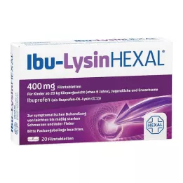 IBU-LYSINHEXAL Apvalkotās tabletes, 20 gab