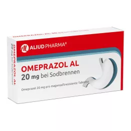 OMEPRAZOL AL 20 mg b.Sodbr.kuņģa skābes res., 14 gab