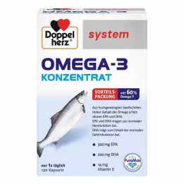 DOPPELHERZ Omega-3 koncentrāta sistēmas kapsulas, 120 gab