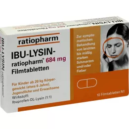 IBU-LYSIN-ratiopharm 684 mg apvalkotās tabletes, 10 gab