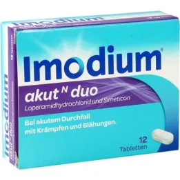 IMODIUM akūtas N duo tabletes, 12 gab