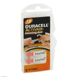 Baterijas dzirdes aparātiem Duracell 13, 6 gab