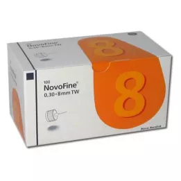 NOVOFINE 8 kanulas 0,30x8 mm 30 G plānsienu, 100 gab