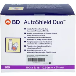 BD AUTOSHIELD Duo drošības pildspalvu adatas 5 mm, 100 gab