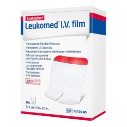 LEUKOMED I.V. plēve 7x9 cm apmetums, 50 gab
