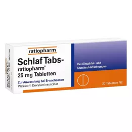 SCHLAF TABS-ratiopharm 25 mg tabletes, 20 gab