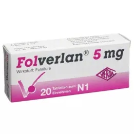 FOLVERLAN 5 mg tabletes, 20 gab