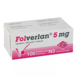 FOLVERLAN 5 mg tabletes, 100 gab