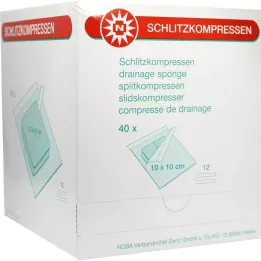 SCHLITZKOMPRESSEN 10x10 cm sterils 12-kārtīgs, 40X2 gab