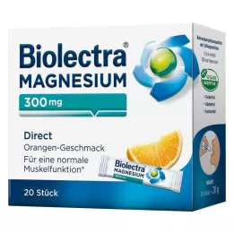 BIOLECTRA Magnija 300 mg Direct Orange Sticks, 20 gab