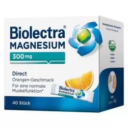 BIOLECTRA Magnija 300 mg Direct Orange Sticks, 40 gab