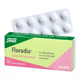 FLORADIX Iron 100 mg forte apvalkotās tabletes, 20 gab
