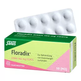 FLORADIX Iron 100 mg forte apvalkotās tabletes, 50 gab