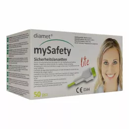 DIAMET lite drošības lancetes 29 G 1,5 mm, 50 gab