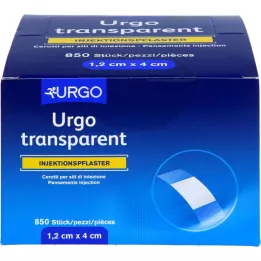 URGO TRANSPARENT Injekcijas apmetumi 1,2x4 cm, 850 gab