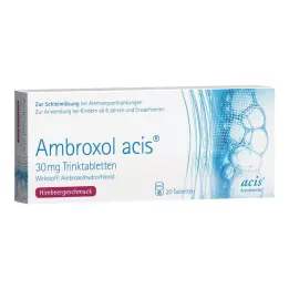 AMBROXOL acis 30 mg tabletes iekšķīgai lietošanai, 20 gab