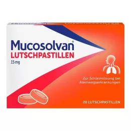 MUCOSOLVAN Pastilas 15 mg, 20 gab