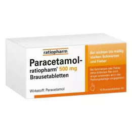 PARACETAMOL-ratiopharm 500 mg putojošās tabletes, 10 gab