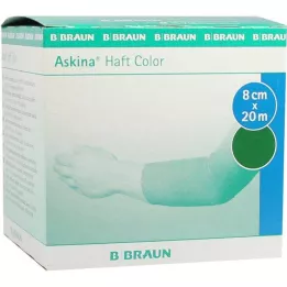 ASKINA Līmējošā pārsēja krāsa 8 cmx20 m zaļa, 1 gab