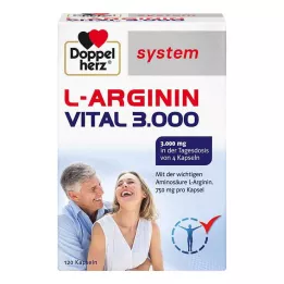 DOPPELHERZ L-Arginine Vital 3000 sistēmas kapsulas, 120 gab