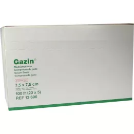 GAZIN Marles komp. 7,5x7,5 cm sterila 12 kārtu vidēja, 20X5 gab
