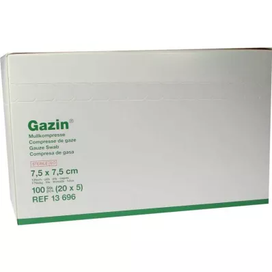 GAZIN Marles komp. 7,5x7,5 cm sterila 12 kārtu vidēja, 20X5 gab