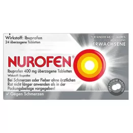 NUROFEN Ibuprofēns 400 mg apvalkotās tabletes, 24 gab
