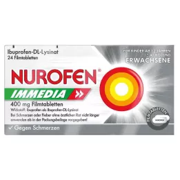 NUROFEN Immedia 400 mg apvalkotās tabletes, 24 gab