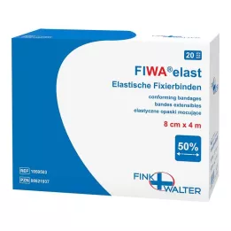 FIXIERBINDE elastīgs 8 cmx4 m brīvs, 1X20 gab