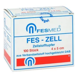 ZELLSTOFFTUPFER FES ZELL 4x5 cm ļoti balināts, 100 gab