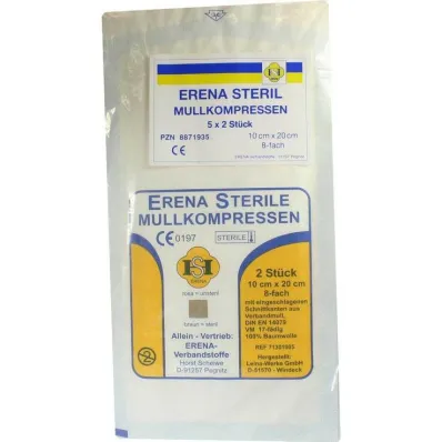 Erena sterilā marles komprese 10x20, 5x2 gab Erena sterilā marles komprese 10x20, 5x2 gab