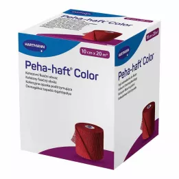 PEHA-HAFT Krāsu fiksācijas lente bez lateksa 10 cm x 20 m sarkana, 1 gab